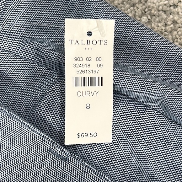 Talbots Curvy Fit Linen Look Straight Leg Dress Pants Size 8 NWT - Picture 8 of 10
